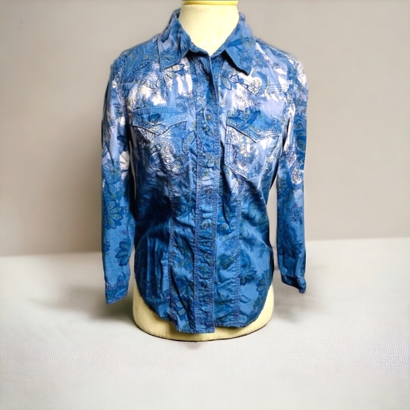 L Nine West Vintage American Button Down Shirt - Picture 1 of 5